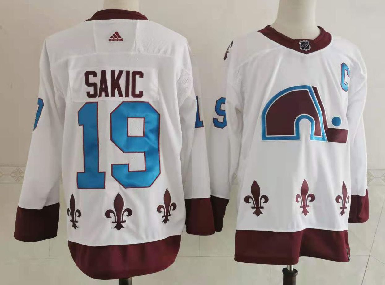 Men Colorado Avalanche #19 Sakic White Authentic Stitched 2020 Adidias NHL Jersey->pittsburgh penguins->NHL Jersey